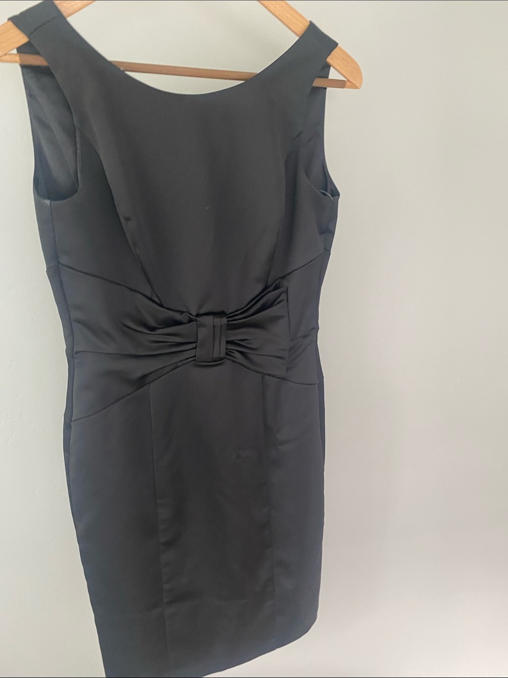 White House Black Market Black Bow-Front Sheath Dress